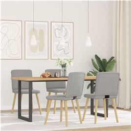 vidaXL Cadeiras de jantar 4 pcs tecido cinza nuvem