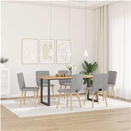 vidaXL Cadeiras de jantar 6 pcs tecido cinza nuvem