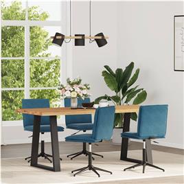 vidaXL Cadeiras de jantar 4 pcs veludo azul
