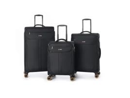 Mala de Cabine de Homem VIDA Carrinho Ibiza Lustone Poliéster Preto (55 cm)