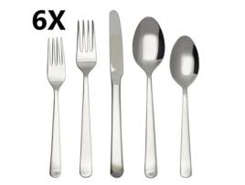 Set 30 Talheres DUNA (6 Facas Mesa, 6 Garfos Mesa, 6 Colheres Mesa, 6 Garfos Sobremesa, 6 Colheres Sobremesa) HERDMAR