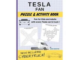 Livro Tesla Fan Puzzle and Activity Book Fun for Kids and Adults With Every Tesla Car and Truck de Aero Maestro (Inglês)