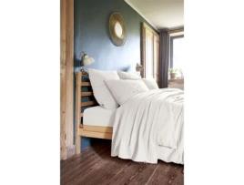 Conjunto de Lençol LEFFET PAPILLON Plano Justo Fronhas Gaïa Algodão Multicor - 4pcs (1Lençoldecima240x3001Lençoldebaixo240x3002Fronhas240x300)
