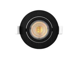 Pacote de 100 spots LED embutidos 3em1 redondos pretos 7W IP20
