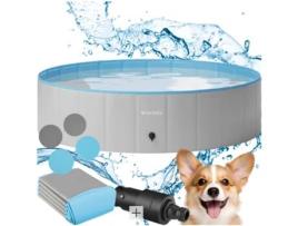 Piscina para cães Nele, dobrável, com ligação de mangueira