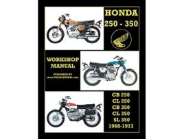 Livro Honda Cb250, Cl250, Cb350, Cl350 SL 350 1968 to 1973 Workshop Manual de Floyd Clymer (Inglês)