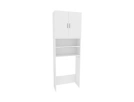 Armário para máquina de lavar Oskar Store Martha, Branco, 64 x 190 cm com 2 portas curtas