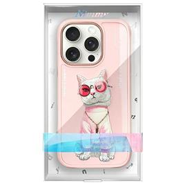 Nimmy Capa Para Telefone Iphone 16 Pro Óculos Cor-de-rosa Gato Legal