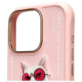 Nimmy Capa Para Telefone Iphone 16 Pro Max Óculos Gato Legal