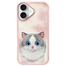 Nimmy Capa Para Iphone 16 6.1 Rosa Big Eyed Pet 2.0 Gato