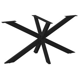 vidaXL Perna mesa jantar aranha forma 150x78x(72-73) cm aço preto