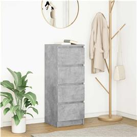 vidaXL Aparador 37,5x35x99 cm derivados de madeira cinza cimento