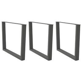 vidaXL Mesa jantar pernas 3pcs forma V 100x(72-73,3)cm aço antracite