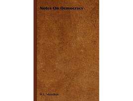 Livro Notes on Democracy de H L Mencken (Inglês)