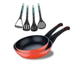 Conjunto de Frigideiras BERGNER Classique Verde Silicone Aço Aço Esmaltado 6 Peças