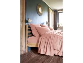 Conjunto de Lençol LEFFET PAPILLON Plano Justo Fronhas Gaïa Algodão Rosa - 4pcs (270x300cm)