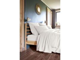 Conjunto de Lençol LEFFET PAPILLON Plano Justo Fronhas Gaïa Algodão Multicor - 4pcs (1Lençoldecima240x3001Lençoldebaixo240x3002Fronhas240x300)