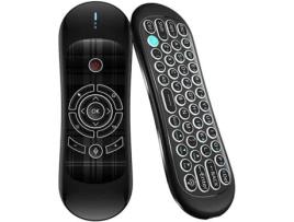 Comando Voice Air Mouse com Luz de Fundo Mini Teclado Sem Fio 2.4Ghz Giroscópio de 6 Eixos Ir Universal Aprendizagem para Android Tv Bo OVEGNA R2