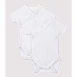 Petit Bateau Lote de 2 bodies com abertura cruzada, 0-12 meses