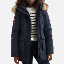 Superdry Parka com capuz em imitação pelo  