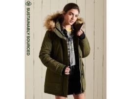 Superdry Parka com capuz em imitação pelo