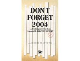 Livro Dont Forget 2004 de Jayshree M Sundar (Inglês)
