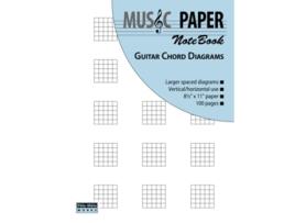 Livro MUSIC PAPER NoteBook Guitar Chord Diagrams de Ashkan Mashhour (Inglês)
