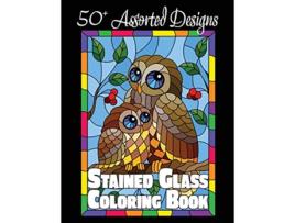 Livro Stained Glass Coloring Book 50 Assorted Designs de Lasting Happiness (Inglês)