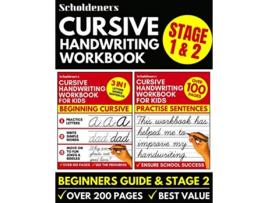 Livro Cursive Handwriting Workbook 2in1 Book Set For Kids Cursive for Beginners Cursive Writing Practice Book de Scholdeners (Inglês)