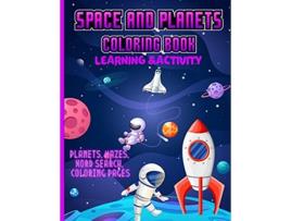 Livro Space and Planets Coloring Book Learning Activity de Fondant Ella (Inglês)