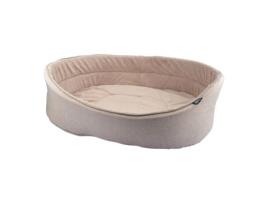 Cesto oval interior macio Newton gama todos os tamanhos LOVE STORY - Ecru - C 70 x l 53 x A 19,5 cm