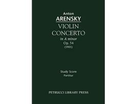 Livro Violin Concerto Op 54 Study Score de Anton Arensky (Inglês)