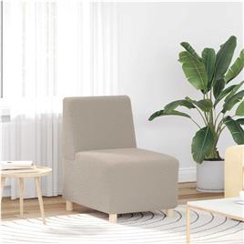 vidaXL Poltrona 55 cm tecido encaracolado tipo lã cinzento-claro