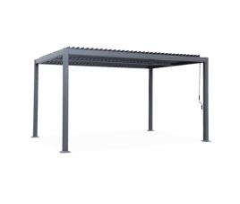 Pérgula bioclimática, alumínio e aço, lâminas ajustáveis 392x292