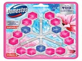 Bloco Sanitário Domestos Power 5 Pink Magnolia 3x55g