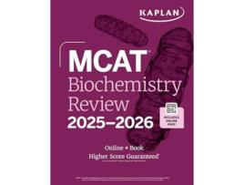 Livro MCAT Biochemistry Review 2025-2026 de Kaplan Test Prep (Inglês)