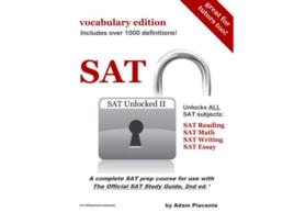 Livro SAT Unlocked II Vocabulary Edition de Adam Piacente (Inglês)