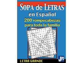Livro Sopa de Letras en Español 200 Rompecabezas para toda la Familia Letra Grande 200 Spanish Edition de Jocky Books (Espanhol)