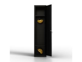 Cacifo Metálico com 1 Porta Cacifo para a Sua Oficina Ou Escritório Cacifo Metálico com Fechadura Preto TWINTHINK