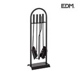 KIT DE LAREIRA DELUXE PRETO 4 PEÇAS 68CM 