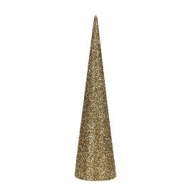 ÁRVORE NATAL TIPO CONE COR OURO 60X16CM