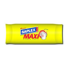 SACO PARA LIXO MAXI LIMON BRANCA 50LT SAPLEX 70X57CM