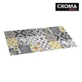 TAPETE VINÍLICO CROMA PATCH CINZENTO- AMBAR 50X110CM.