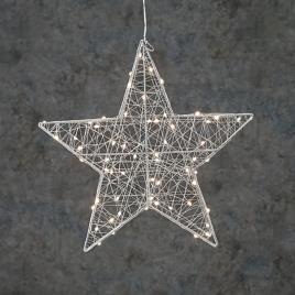 ESTRELA DECORATIVA COM 60 LEDS INCORPORADOS IP44 X38CM