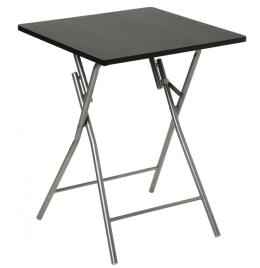 MESA DOBRÁVEL PRETA  60X60X75CM