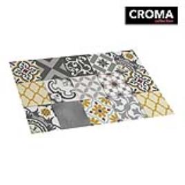 TAPETE VINILICO CROMA PATCH CINZENTO- AMBAR 45X75CM
