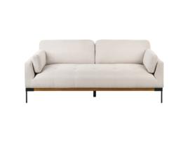 Sofá de 3 lugares BELIANI Skaven de Poliéster Creme 195x93x90
