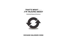 Livro THATS WHAT IM TALKING ABOUT de Richard Baldwin Cook (Inglês)