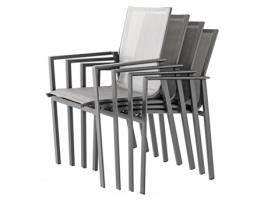 Cadeiras de Exterior em Alumínio Selly Conjunto de 4 ESTOSA