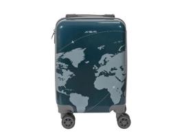 Mala de Cabine Rígida Unissexo JET LAG Mapa Mundial Rodas Cinzento